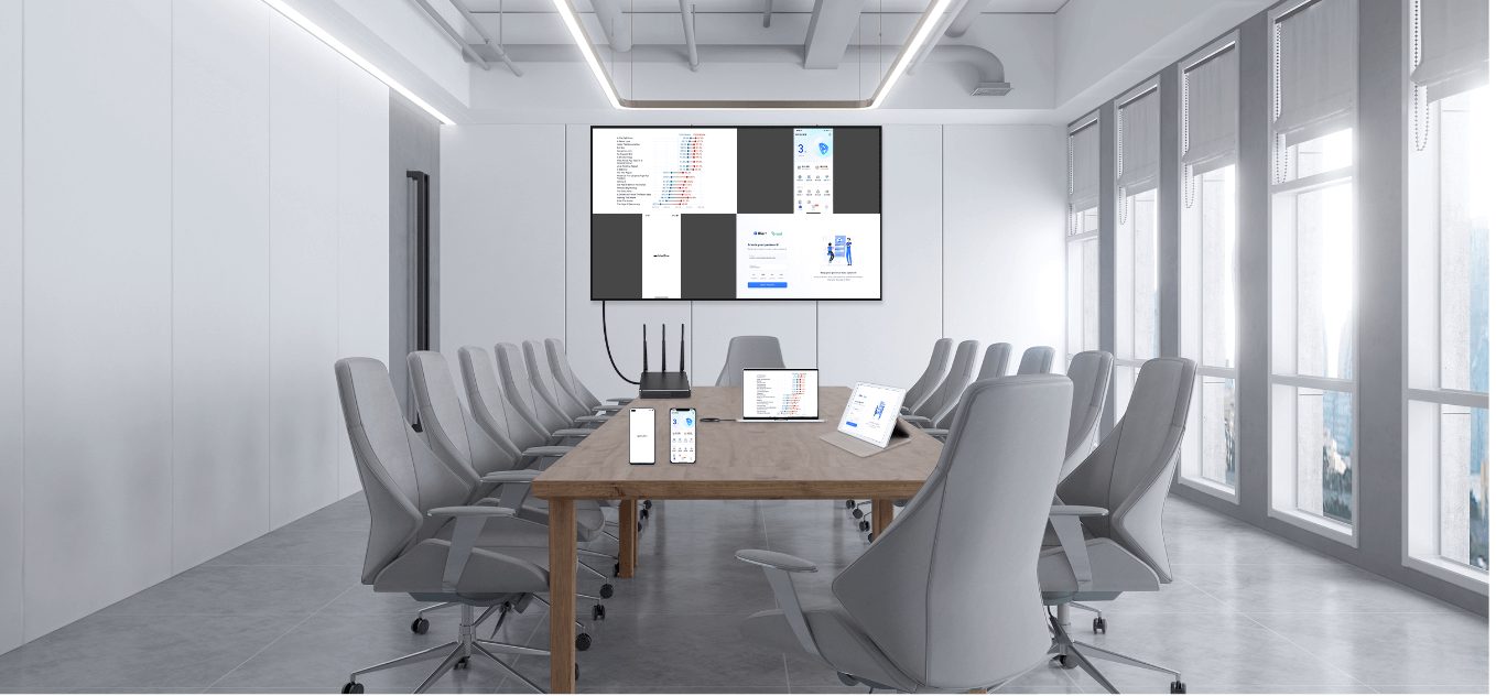 4K Dual View Wireless Media Presentation Switch Gateway, For Meetings & Boardroom Presentation