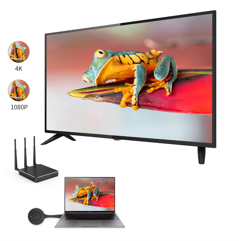 4K app-free wireless display for all major OS platforms with multi-network support