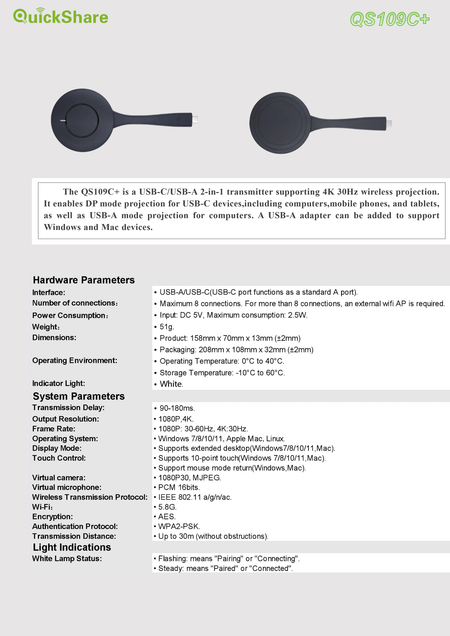 QuickShare 68EPro Wireless Collaboration Details